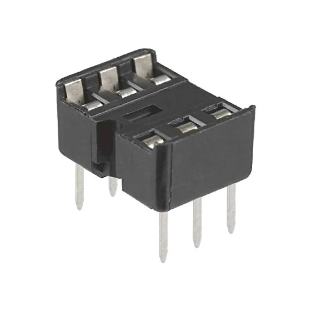 Generic 6 Pin Integrated Circuit IC Base DIP Socket - Standard (1-Pack)