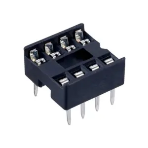 Generic 8 Pin DIP IC Socket | Secure Component Mounting | Universal Breadboard Compatibility