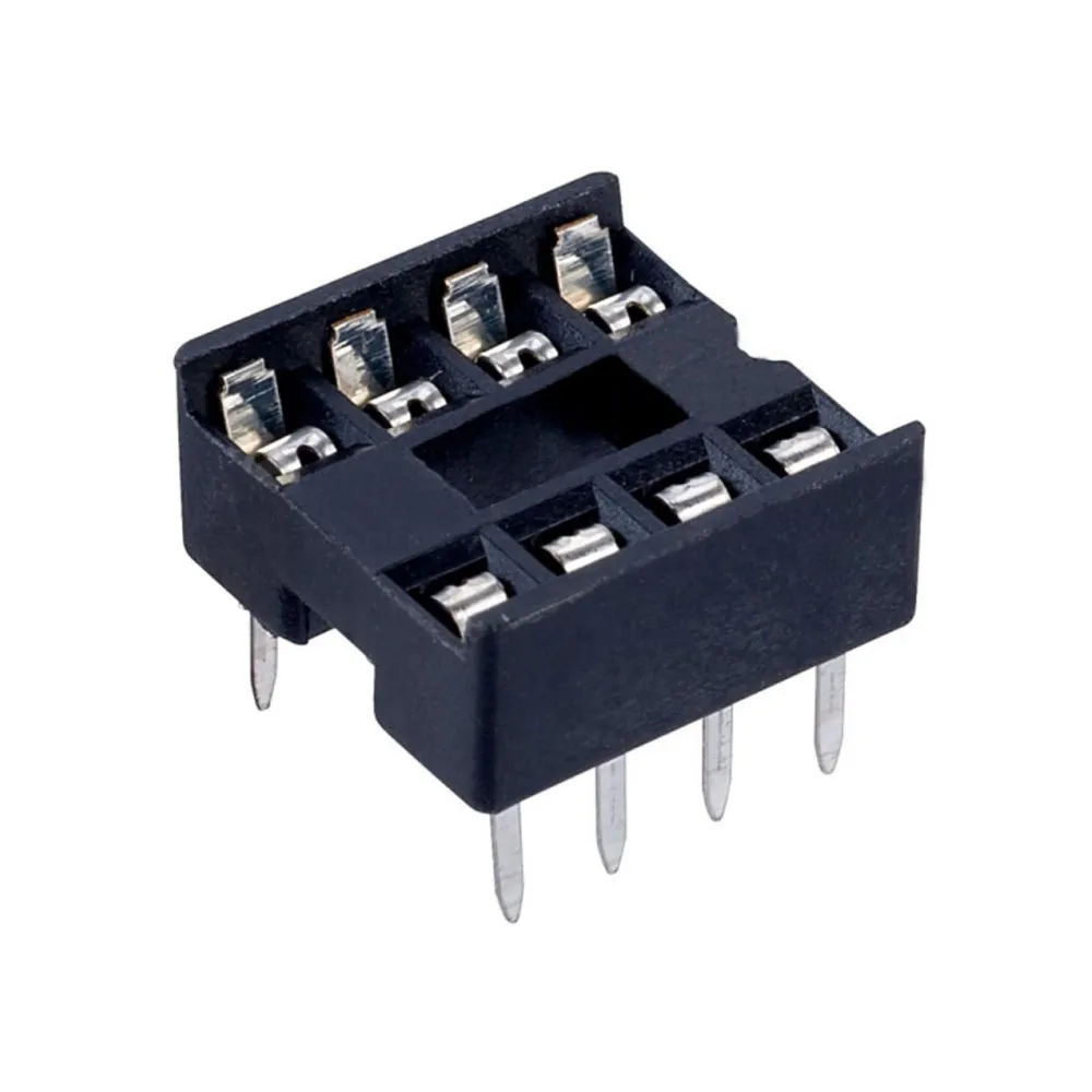 Generic 8 Pin DIP IC Socket | Secure Component Mounting | Universal Breadboard Compatibility