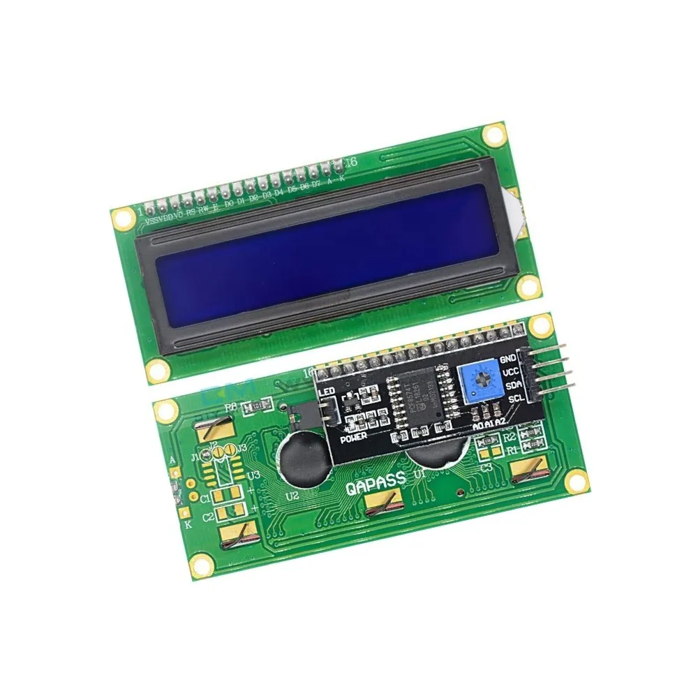 Generic LCD1602 Parallel LCD Display Module | I2C/IIC Interface | 16x2 Character Output