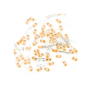 Generic 3mm Orange LED Light Emitting Diode - 605nm Wavelength (1 Piece)