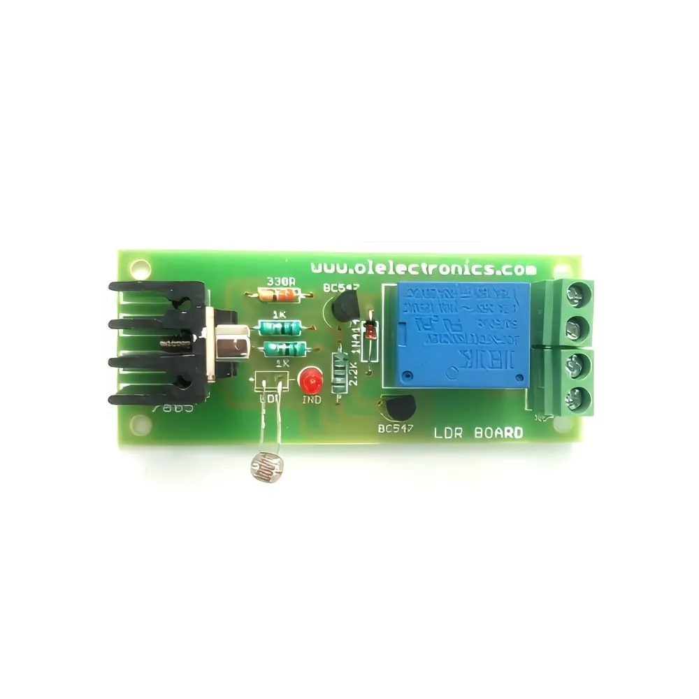 Generic LDR Dawn to Dusk Sensor Board with Relay | Automatic Light Detection Module | Customizable Threshold Control