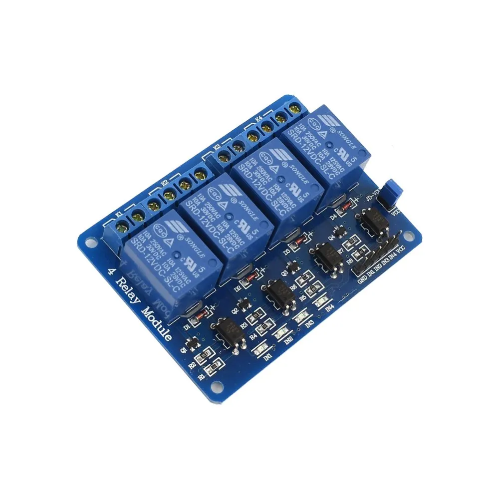 Generic 4-Channel 12V Relay Module | Optocoupler Isolation | High Current Switching