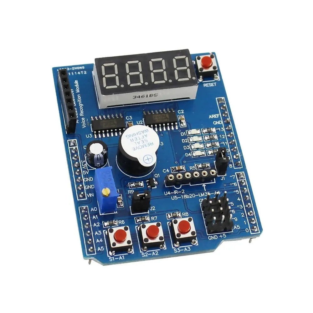 Generic Multifunction Shield for Arduino Uno & Leonardo | Integrated Peripherals | STEM Education