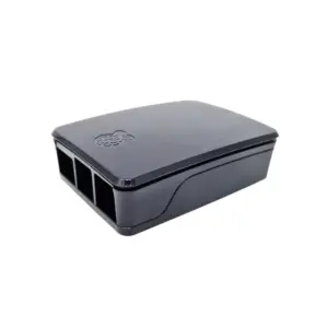Raspberry Pi Official Pi 5 Case Black | Integrated Active Cooling | Stackable Design