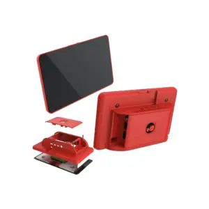 Raspberry Pi 4 Model B 7-inch Touchscreen Case ABS Red | Durable Protection | Enhanced Portability