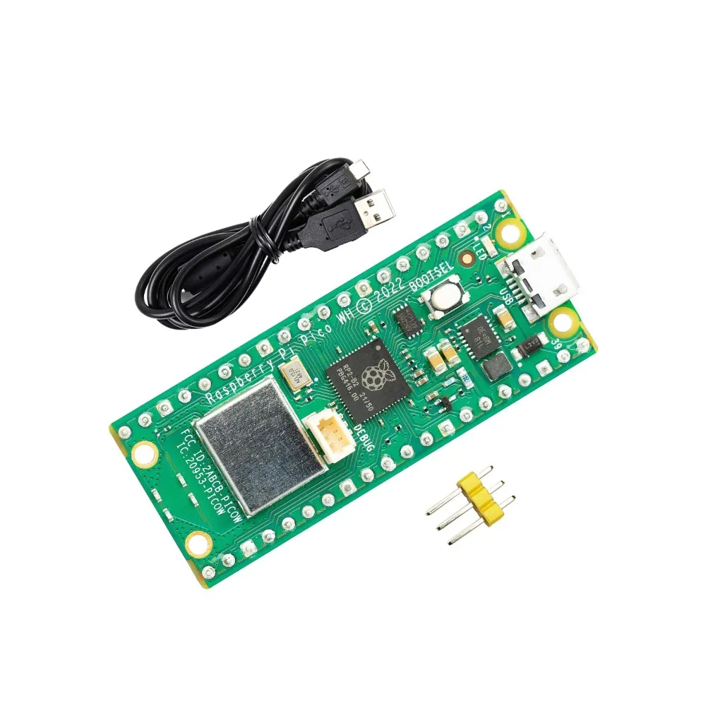 Raspberry Pi Pico-WH Microcontroller | RP2040 Dual-Core | Integrated WiFi & Headers