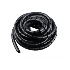 10mm Black Spiral Cable Wrap Band - 10 Meters