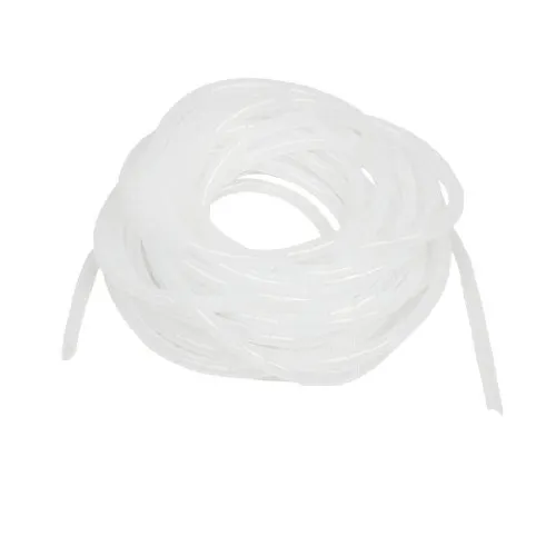 10mm White Spiral Wire Wrap Band - 10M Length