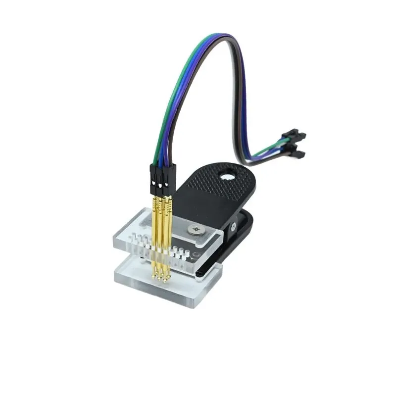 2.54mm PCB Clip Clamp Fixture w/ Gold-Plated Pogo Pins (2x3P)