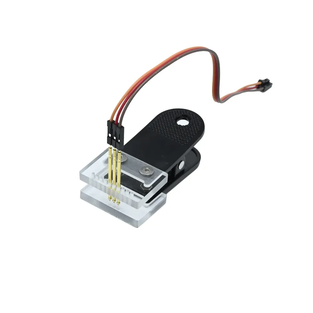 2.54mm PCB Pogo Pin Clip Fixture - Gold-plated 1x3P