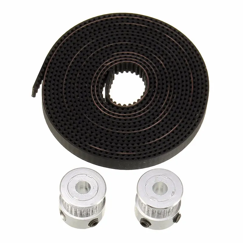 2 Meter GT2 Timing Belt Kit with 20-Tooth Pulleys
