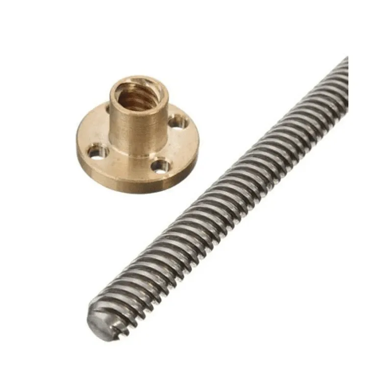 200mm T8 Single Start Lead Screw with Copper Nut - Image 2
