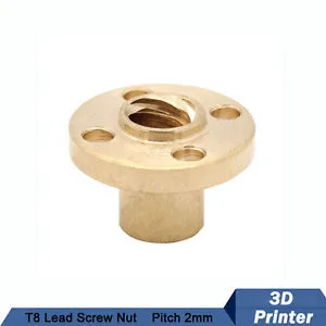 215mm 8mm Trapezoidal 4-Start Lead Screw with Brass Nut - Image 2