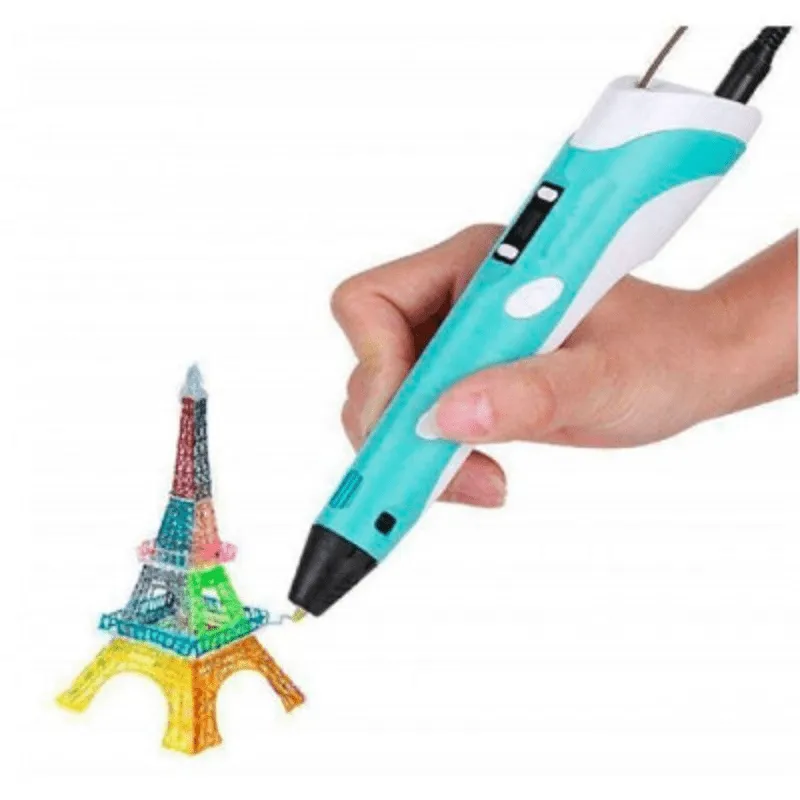 2nd Gen LCD 3D Printing Pen Kit - Blue EU Plug - Image 4