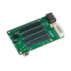52Pi 5-Bay SATA PCIe Storage HAT for Raspberry Pi 5, DC/Molex