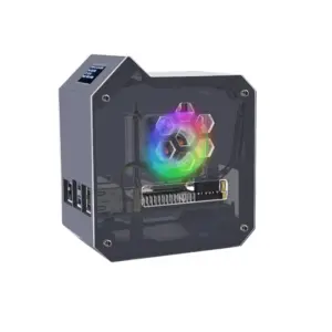 52Pi ABS Mini Tower Kit Case for Raspberry Pi 5 w/ Ice Tower & OLED