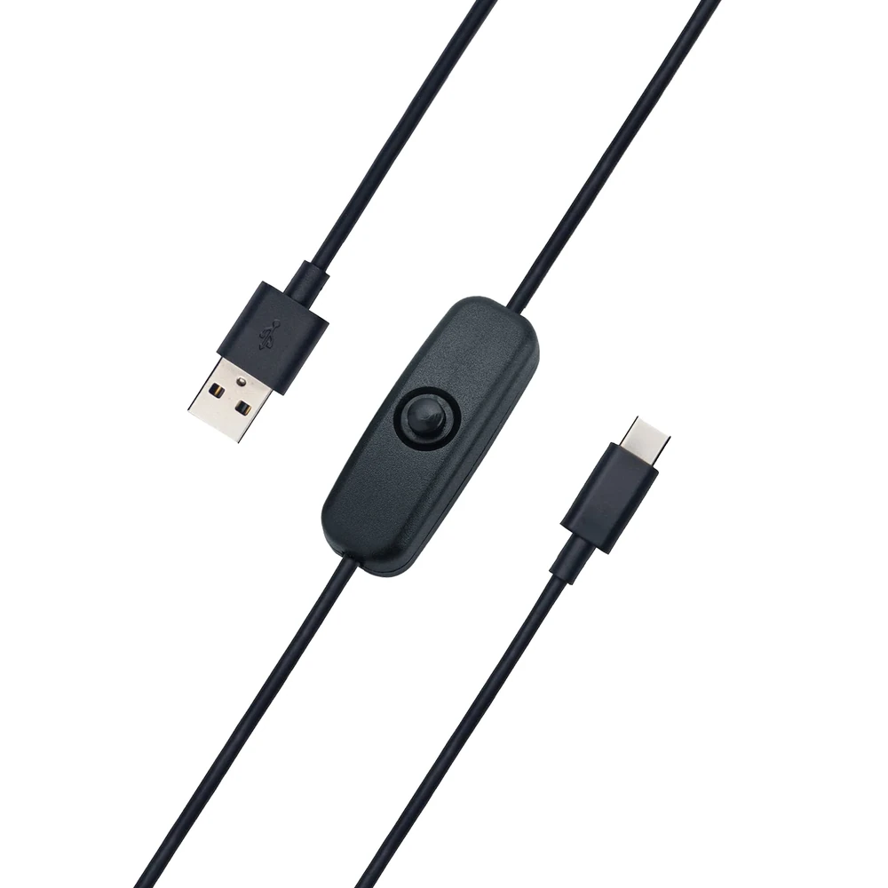 5V 3A USB-C Cable with ON/OFF Switch for Raspberry Pi 4B