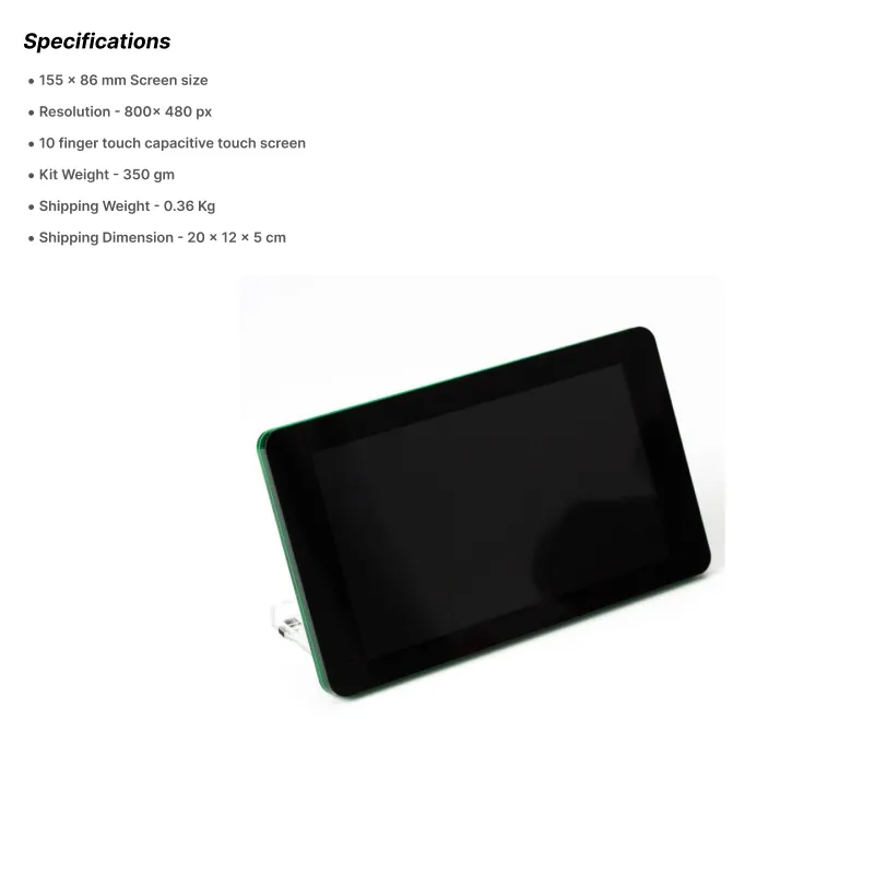 7″ Official Raspberry Pi Display with Capacitive Touchscreen - Image 5