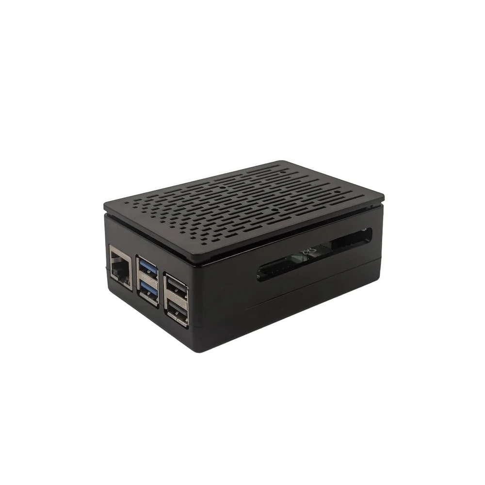 ABS Striped Case with 4010 PWM Fan & Heatsink for Pi 5