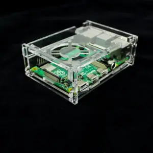 Acrylic Case for Raspberry Pi 4 Model B w/ Fan Slot