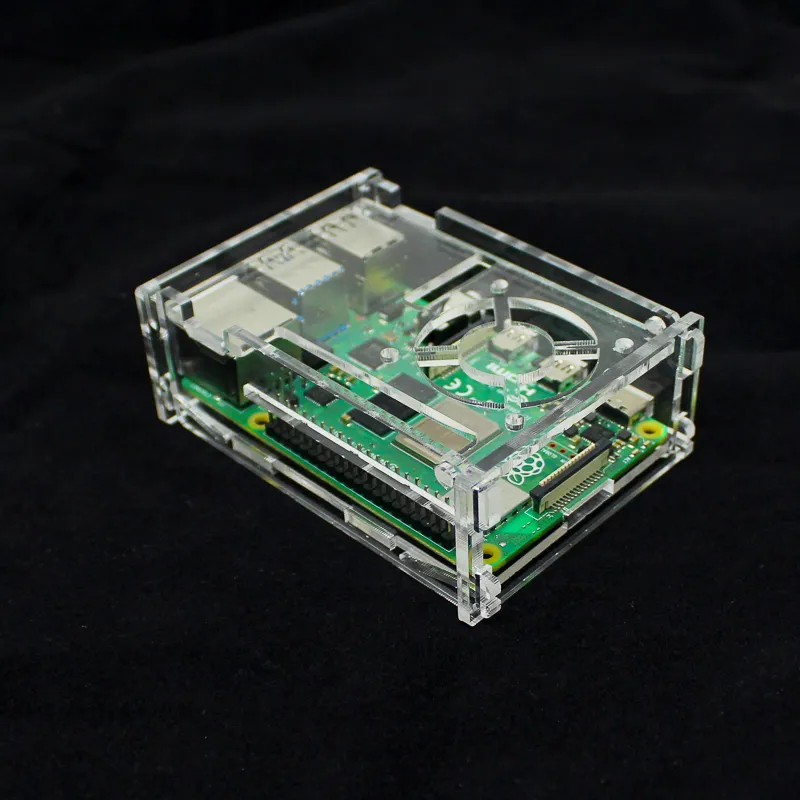 Acrylic Case for Raspberry Pi 4 Model B w/ Fan Slot - Image 4