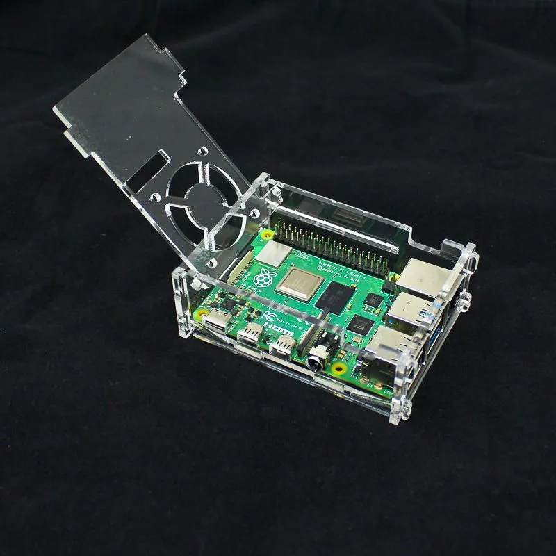 Acrylic Case for Raspberry Pi 4 Model B w/ Fan Slot - Image 6
