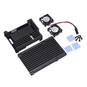 Aluminum Case with Dual Fans for Raspberry Pi 3B/3B+