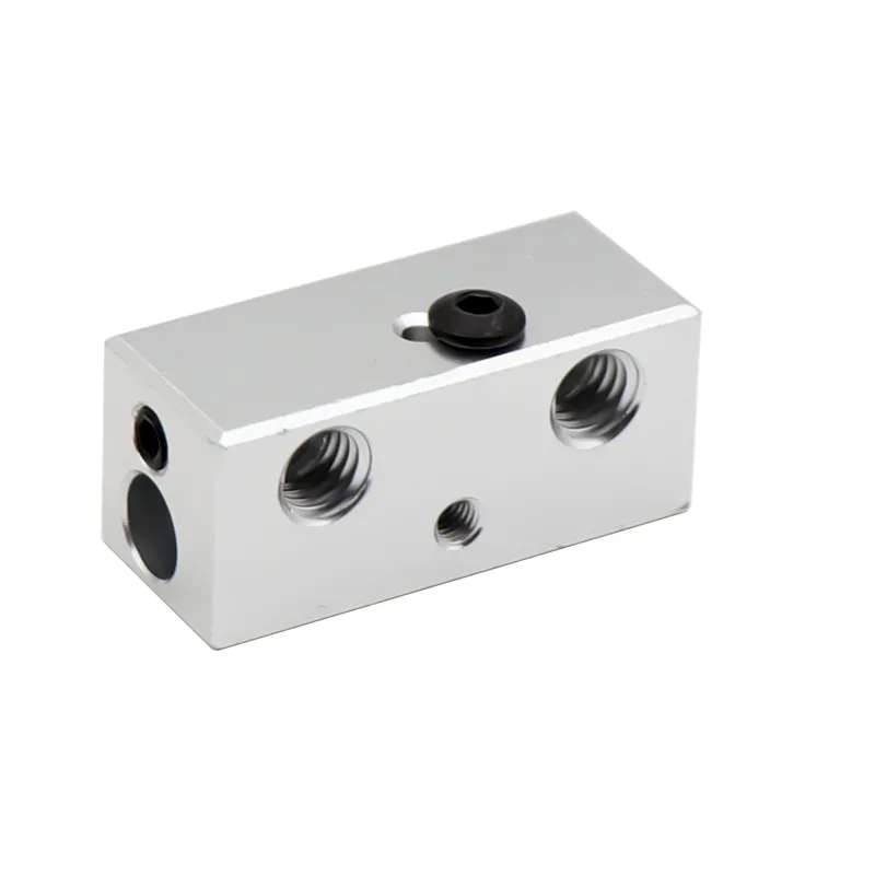 Aluminum Dual Heater Block 2-in-1 Out for 1.75mm Filament