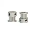 Aluminum GT2 Timing Pulley, 20 Tooth, 5mm Bore (2-Pack)