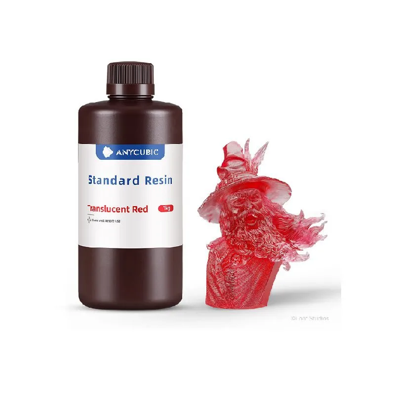 Anycubic Standard Resin Translucent Red 1kg - Image 2