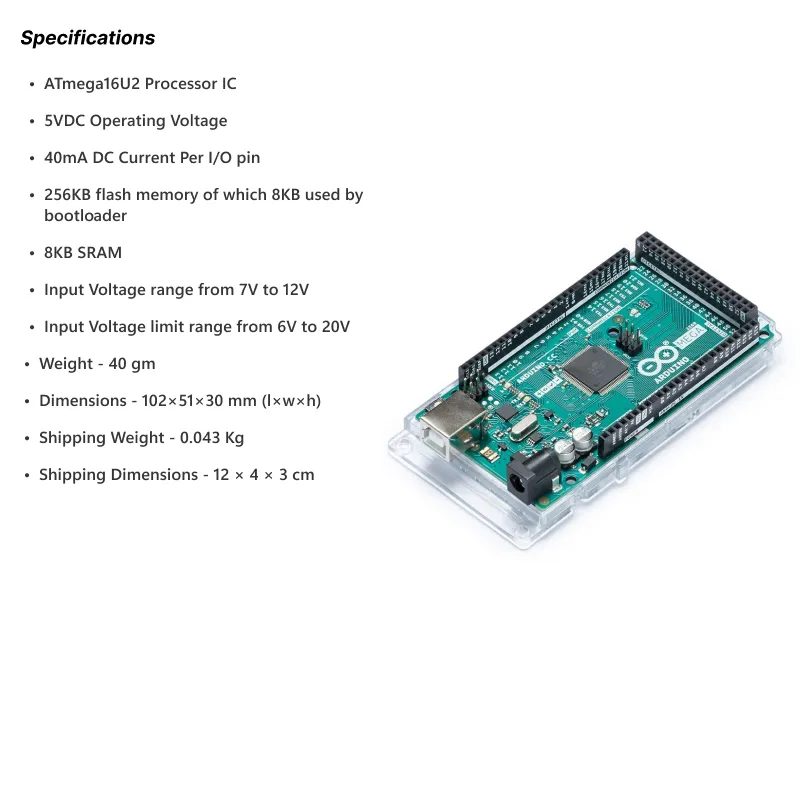 Arduino Mega 2560 Rev3 ATmega2560 Development Board - Image 7
