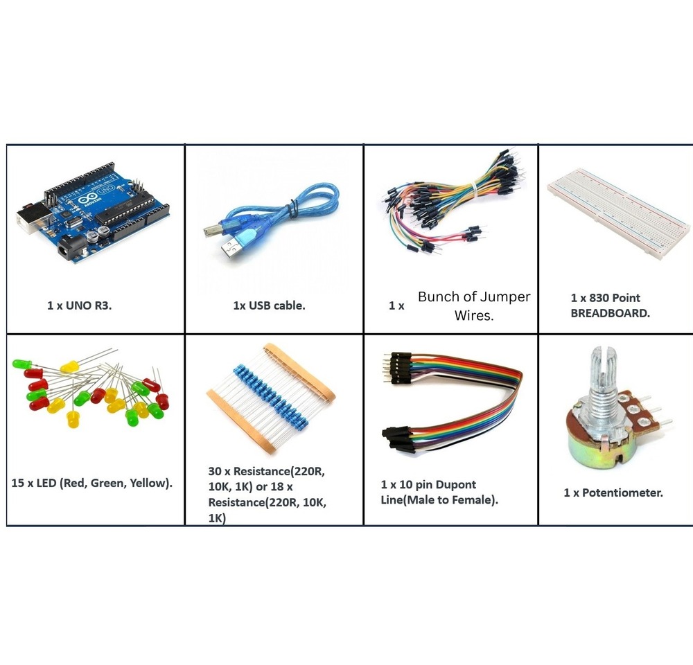 Arduino Uno R3 Beginners Kit with ATmega328 MCU - Image 2