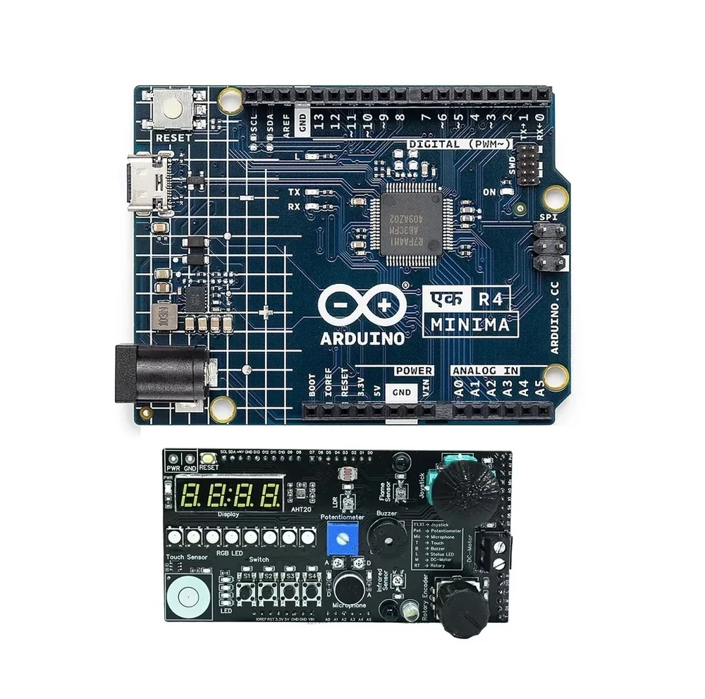 Arduino UNO R4 Minima with SmartElex Bharat Explorer Shield - Image 2