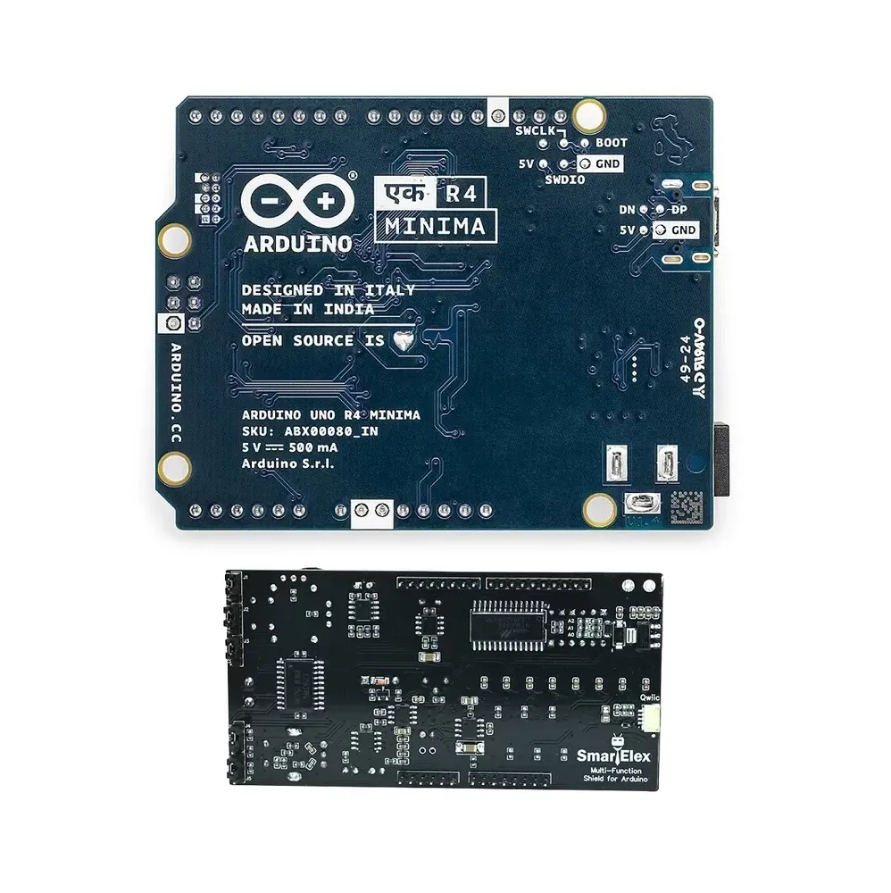 Arduino UNO R4 Minima with SmartElex Bharat Explorer Shield - Image 3