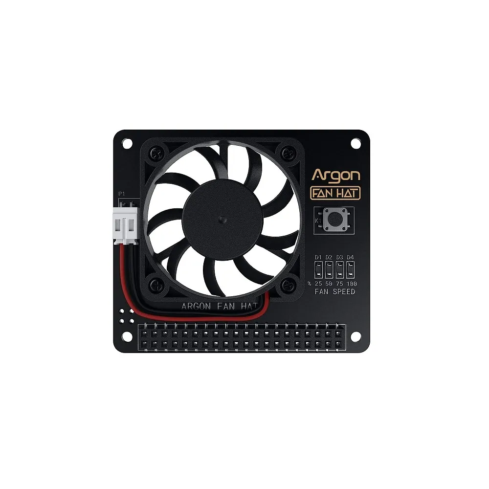 Argon Fan HAT for Raspberry Pi 4/3B+/3B w/ 40mm Fan - Image 2