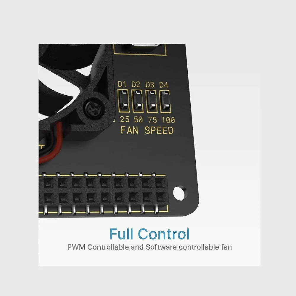 Argon Fan HAT for Raspberry Pi 4/3B+/3B w/ 40mm Fan - Image 3