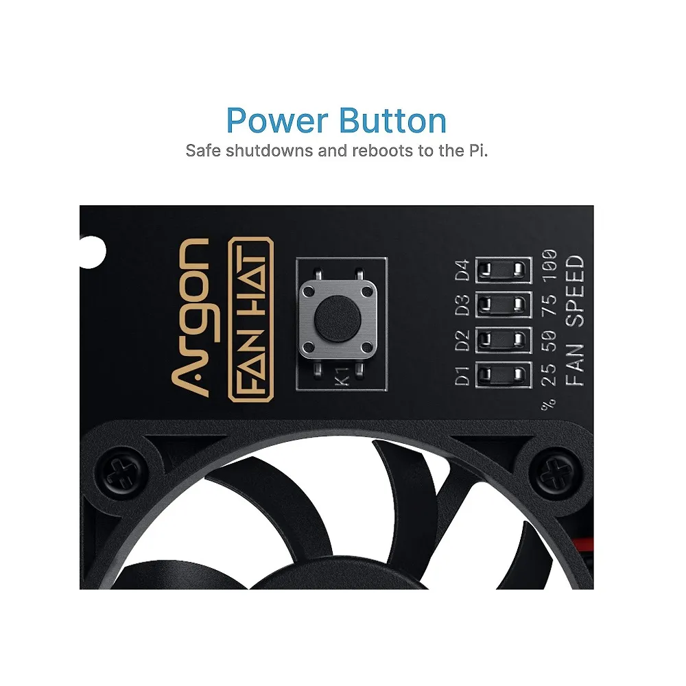 Argon Fan HAT for Raspberry Pi 4/3B+/3B w/ 40mm Fan - Image 6