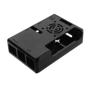Black ABS Case for Raspberry Pi 3/3+ with Fan Slot