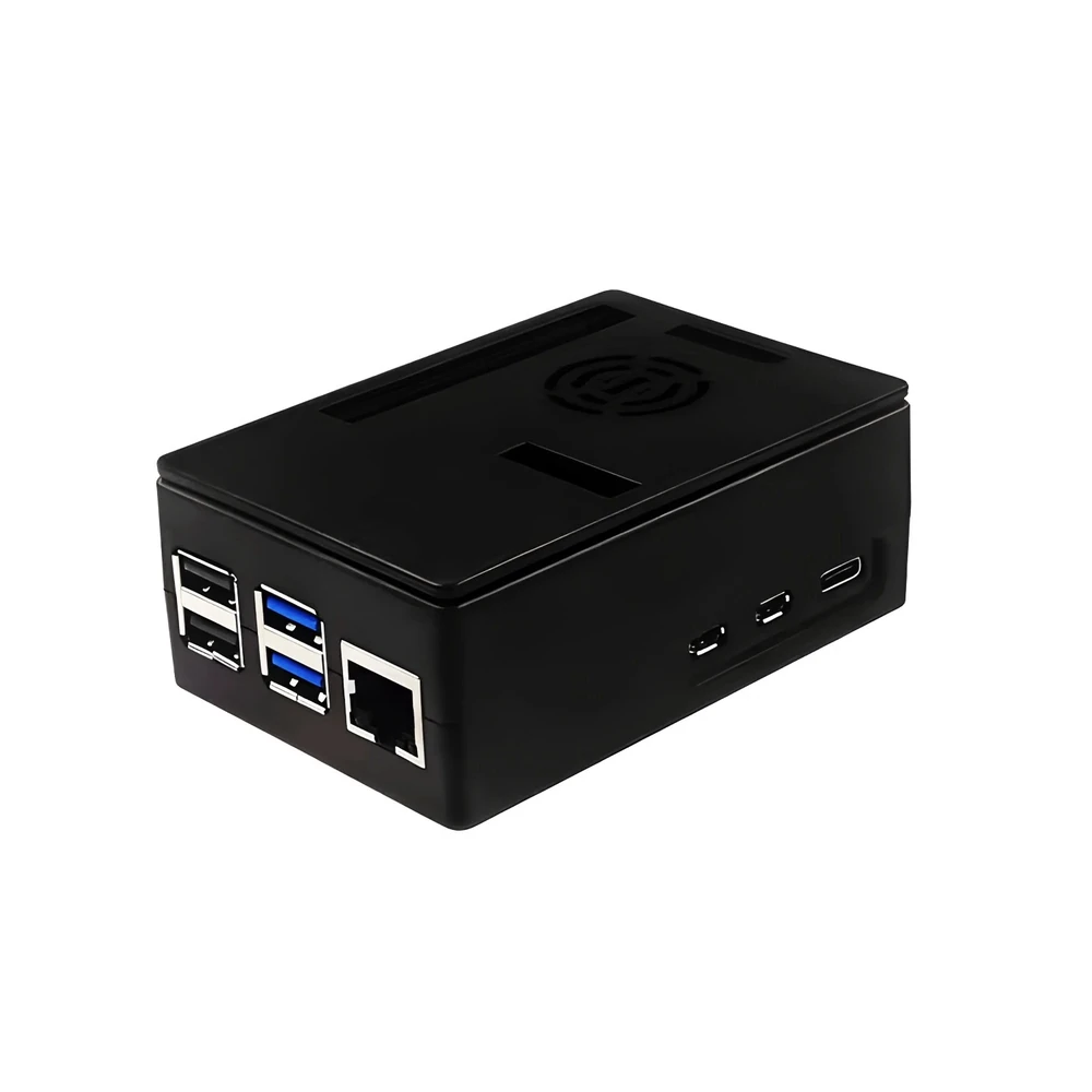 Black ABS Case for Raspberry Pi 5B w/ 3.5inch Touch Screen Support