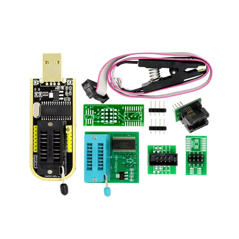 CH341A/B USB Programmer Module for 24/25 Series + SOIC8 Clip - Image 2