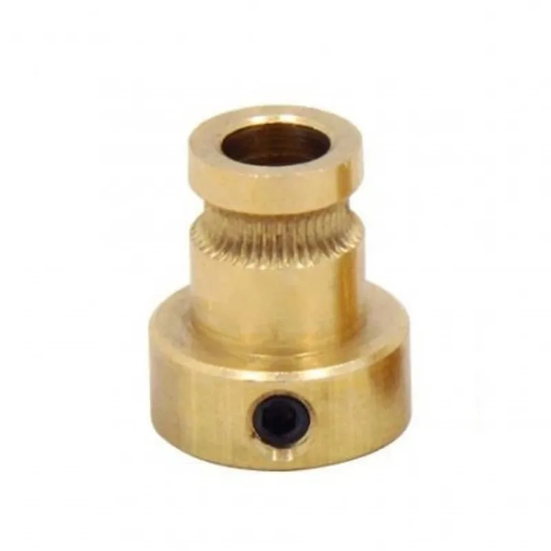 Copper Extruder Drive Gear for 1.75mm Filament (5mm Bore) - Image 2