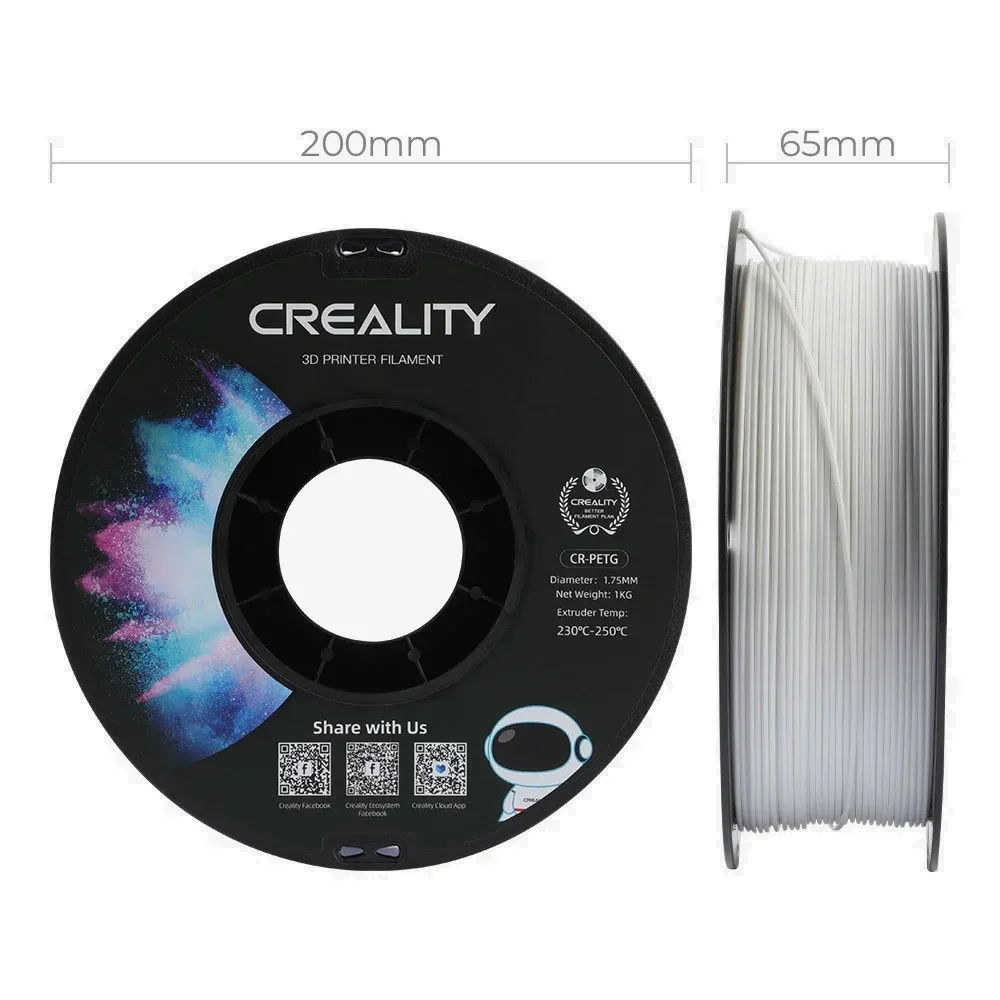 Creality CR-PETG Filament 1.75mm 1kg White - Image 2