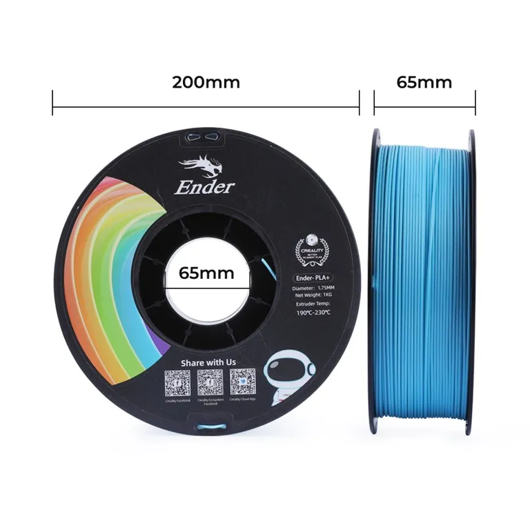 Creality Ender-PLA+ 1.75mm 1kg 3D Printer Filament - Blue - Image 4