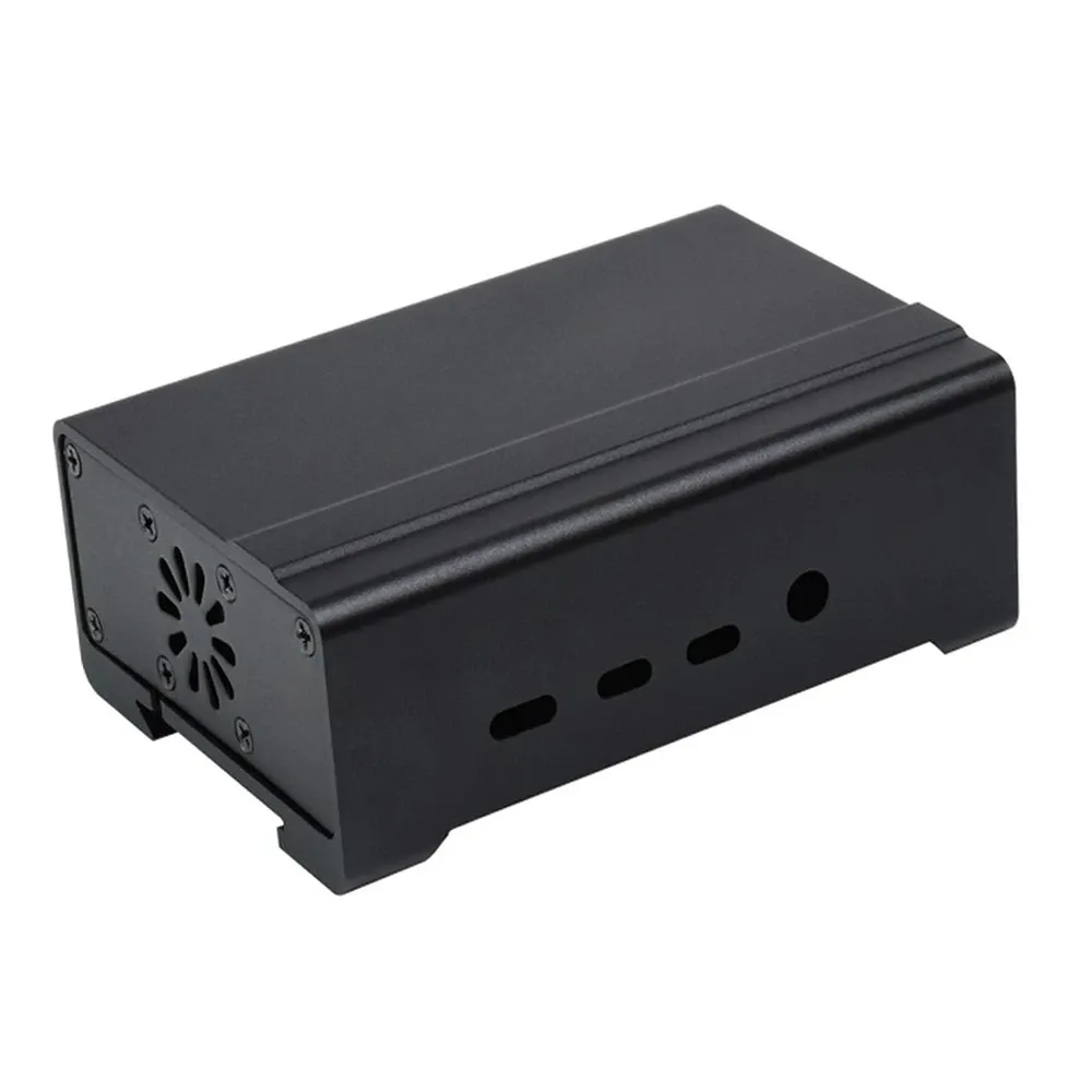 DIN Rail Aluminum Case for Raspberry Pi 4 w/ Fan & Heatsinks