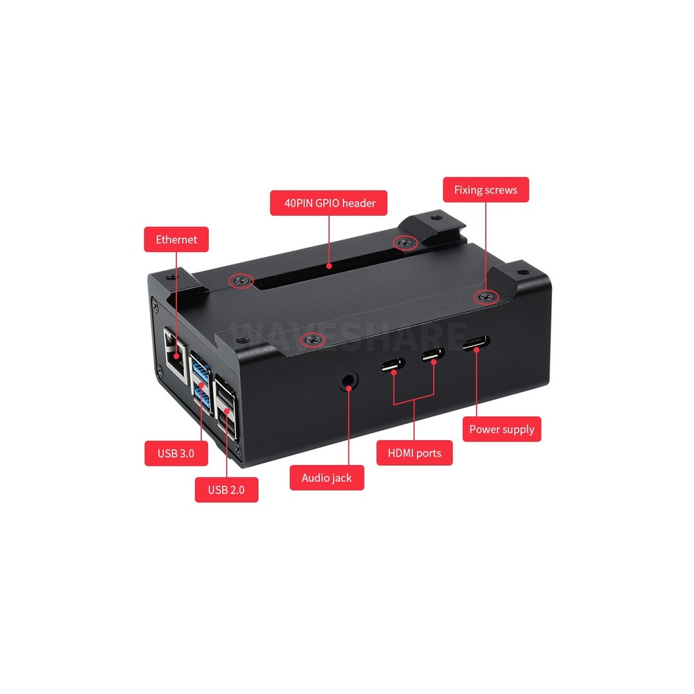 DIN Rail Aluminum Case for Raspberry Pi 4 w/ Fan & Heatsinks - Image 5