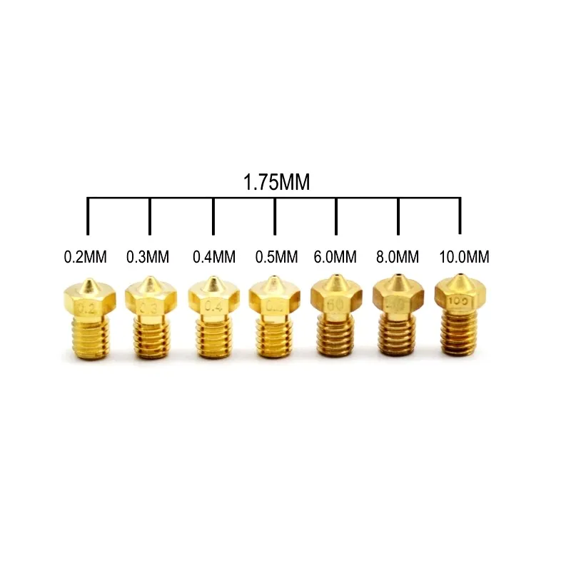 E3D 1.75mm V6 Brass Nozzle Assortment Kit - Image 3