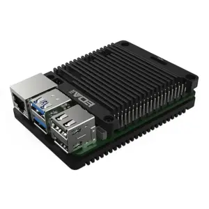 EDATEC Passive Cooling CNC Case for Raspberry Pi 5 - Black