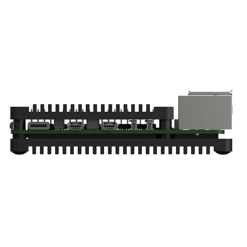 EDATEC Passive Cooling CNC Case for Raspberry Pi 5 - Black - Image 3