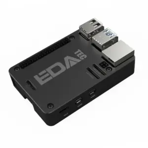 EDATEC Raspberry Pi 5 Passive Cooling CNC Box Black